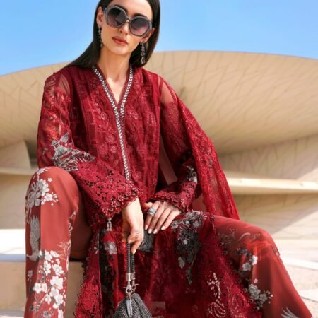 Maria.B Luxury Lawn Suit | Unstitched | Embroidered | 3 PC Suit | Stylish | Premium Quality