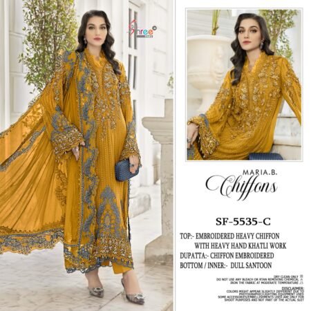 Royal Charm Embroidered Chiffon Set