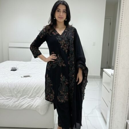 Elegant Fendy Sequence Embroidery Palazzo Set