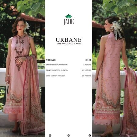 Lawn Embroidered Shirt with Pure Chiffon Dupatta
