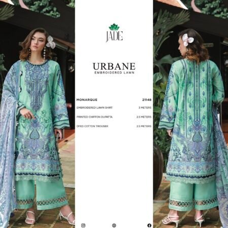 Lawn Embroidered Shirt with Pure Chiffon Dupatta